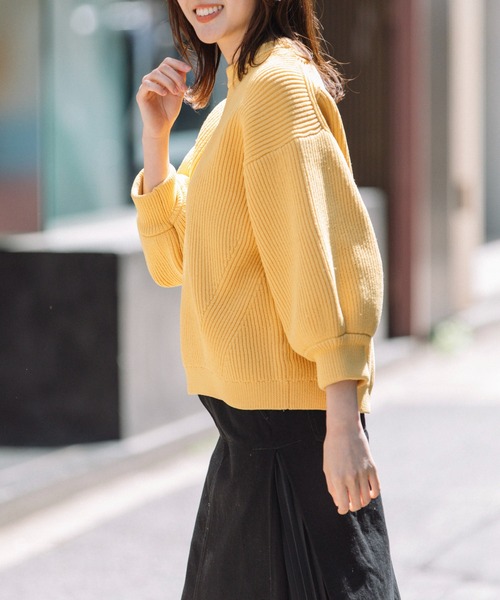 「Munich」 長袖ニット FREE イエロー レディース_画像3