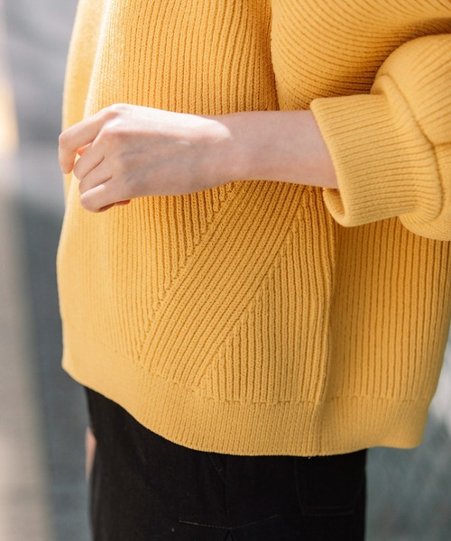 「Munich」 長袖ニット FREE イエロー レディース_画像7