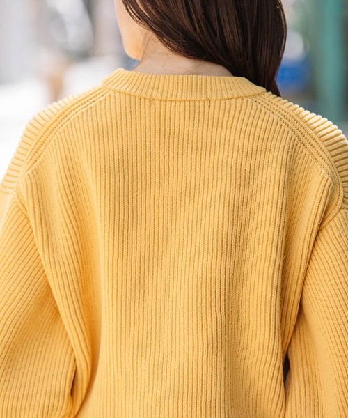 「Munich」 長袖ニット FREE イエロー レディース_画像9