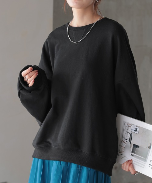 「HUG.U」 スウェットカットソー FREE チェリーレッド レディース_画像8