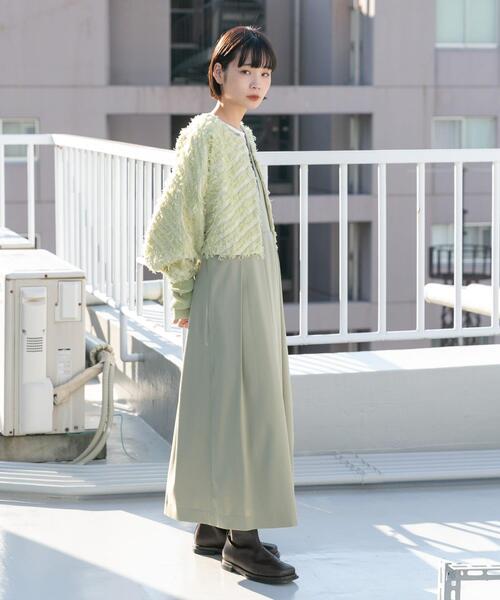 「KBF」 サロペットスカート 36 ライトカーキ レディース_画像7