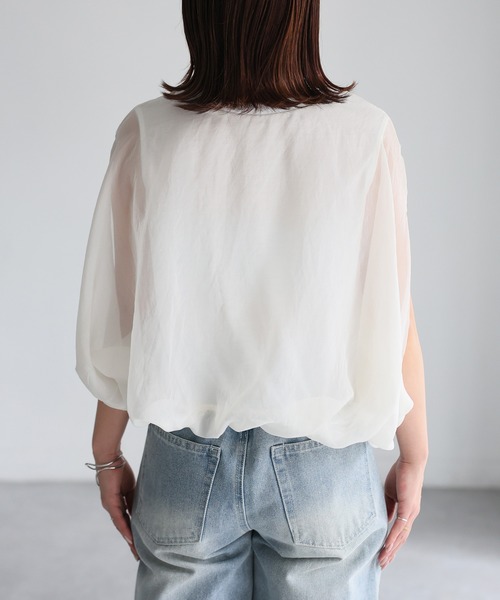 「Riberry」 ノースリーブトップス MEDIUM グレー レディース_画像4