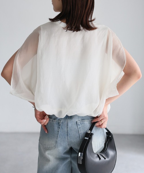 「Riberry」 ノースリーブトップス MEDIUM グレー レディース_画像5