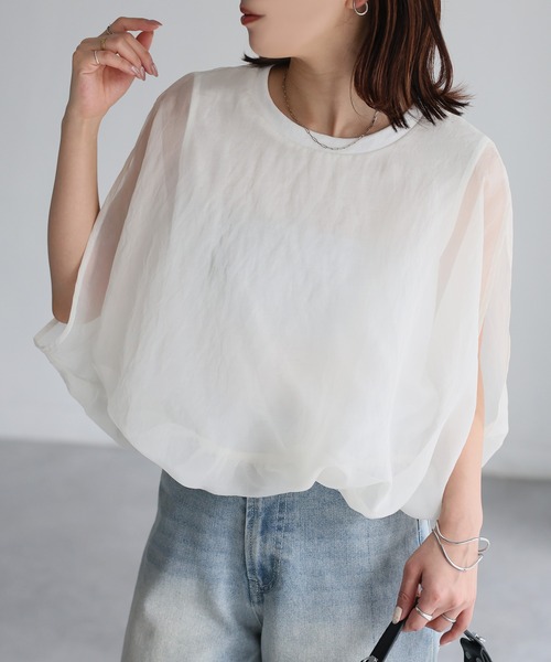 「Riberry」 ノースリーブトップス MEDIUM グレー レディース_画像7