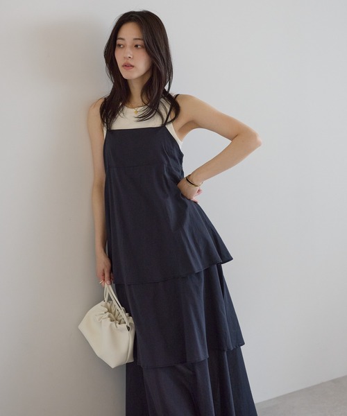 sakishimatokyo ワンピース 「India Fabric」ティアードキャミワンピ