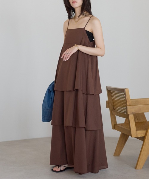 sakishimatokyo ワンピース 「India Fabric」ティアードキャミワンピ