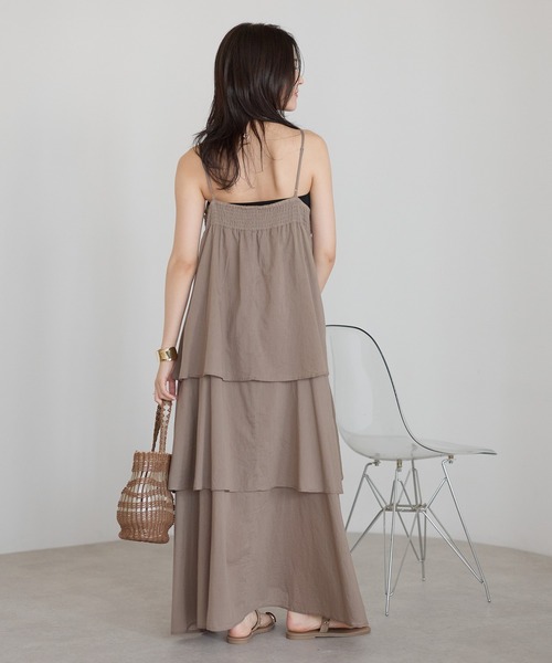 sakishimatokyo ワンピース 「India Fabric」ティアードキャミワンピ