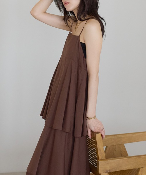 sakishimatokyo ワンピース 「India Fabric」ティアードキャミワンピ