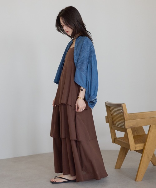 sakishimatokyo ワンピース 「India Fabric」ティアードキャミワンピ
