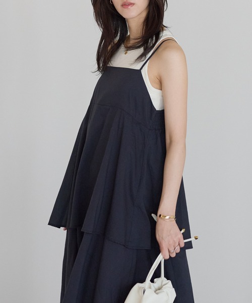 sakishimatokyo ワンピース 「India Fabric」ティアードキャミワンピ
