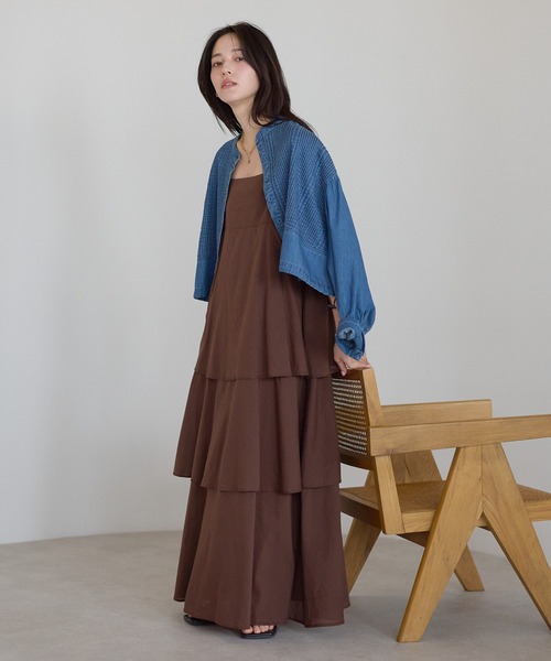 sakishimatokyo ワンピース 夏 「India Fabric」ティアードキャミ