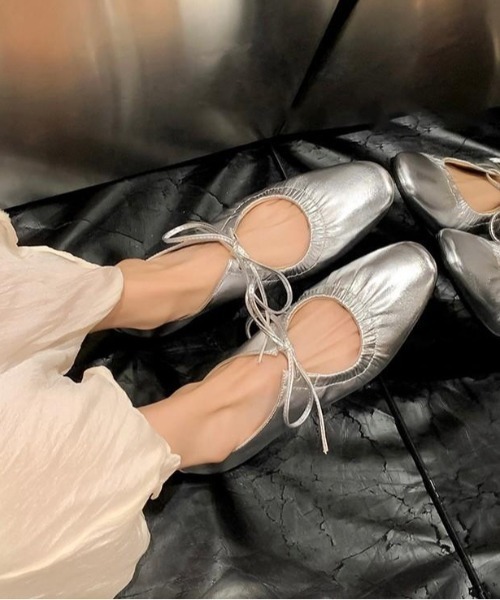 「almo」 バレエシューズ 35 シルバー レディース_画像7