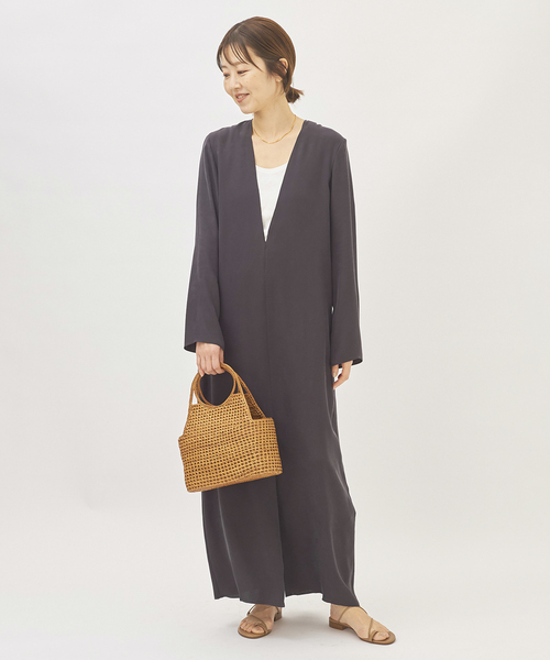 「Plage」 長袖ワンピース 36 ブラック レディース_画像7