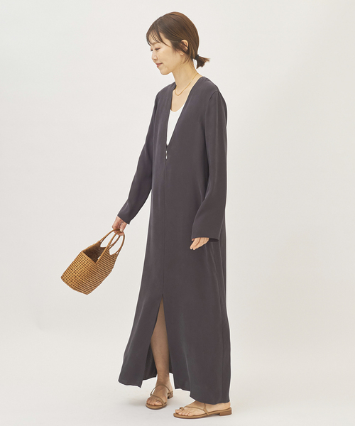 「Plage」 長袖ワンピース 36 ブラック レディース_画像8
