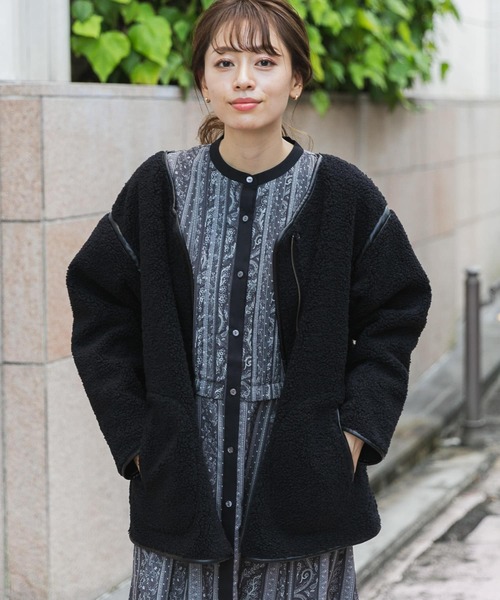 URBAN RESEARCH Sonny Label ノーカラーコート FREE ブラック 
