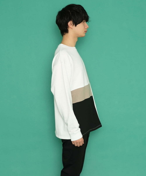 「MK MICHEL KLEIN HOMME 」 長袖Tシャツ 46 ブラック メンズ_画像5