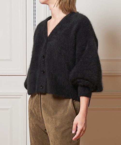 「IENA LA BOUCLE」 ニットカーディガン FREE パープル レディース_画像10
