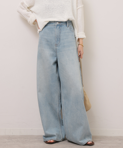 ワイドパンツ ジーンズ デニム デニムパンツ 「一部WEB限定追加」バギーDENIM レディースの画像