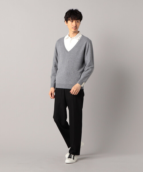 「COMME CA MEN」 長袖ニット L ブラック メンズ_画像2