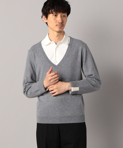 「COMME CA MEN」 長袖ニット L ブラック メンズ_画像4