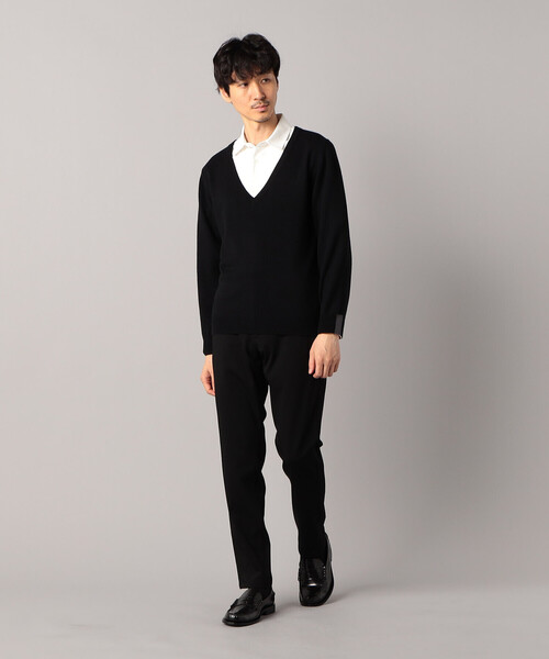 「COMME CA MEN」 長袖ニット L ブラック メンズ_画像5