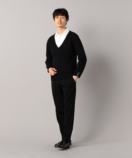 「COMME CA MEN」 長袖ニット L ブラック メンズ_画像6