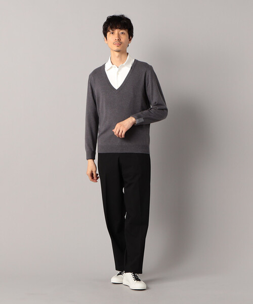 「COMME CA MEN」 長袖ニット L ブラック メンズ_画像8