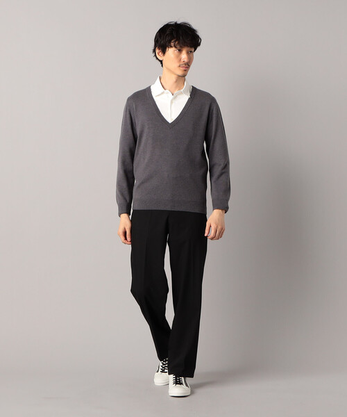 「COMME CA MEN」 長袖ニット L ブラック メンズ_画像9
