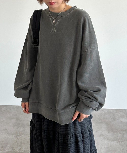 「apres jour mignon」 スウェットカットソー X-LARGE グリーン レディース_画像3