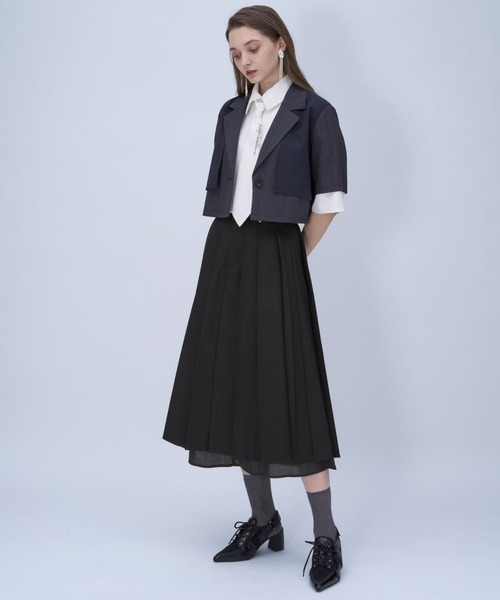 HARE（ハレ） スカート ダブルウエストミディプリーツスカート(HARE