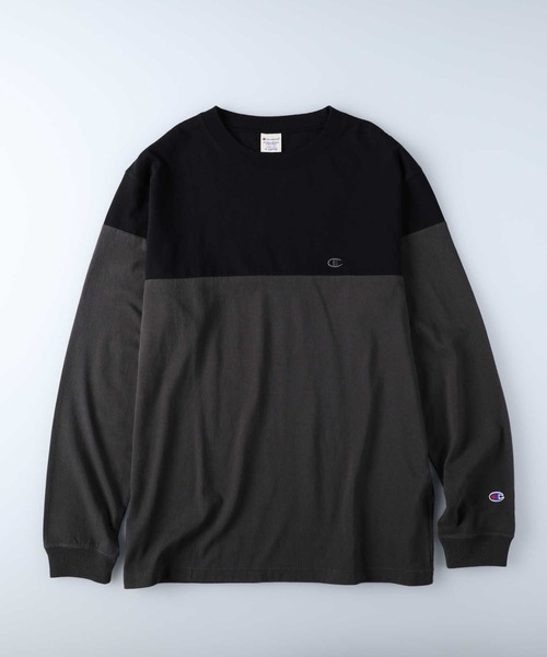 Champion（チャンピオン） 長袖Tシャツ M ブラック メンズ : ZOZOTOWN