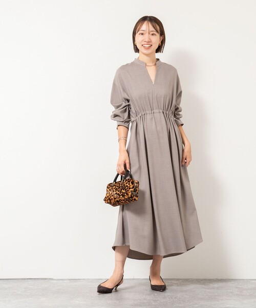 「NOLLEY'S」 長袖ワンピース 38 チャコールグレー レディースの画像