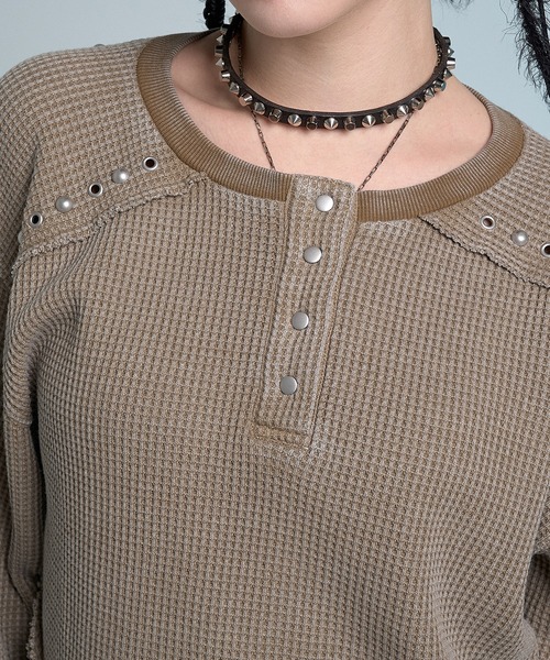 ミヤザワ サーマルヘンリーネック ライダースセット VI E DIT ヘンリーネック tシャツ Thermal Multi-Stud Henry Neck