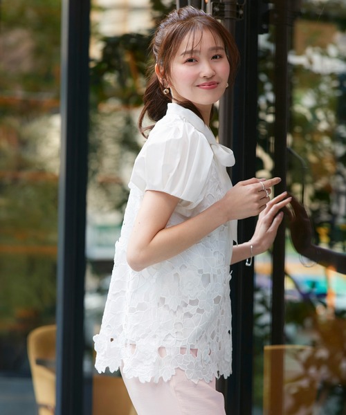 RUIRUE BOUTIQUE（ルイルエブティック） ブラウス シャツ 半袖 2WAY 
