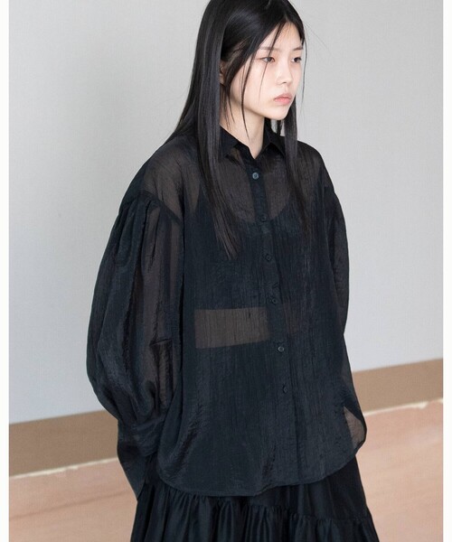 Bshop ブラウス シャツ eunoia| 長袖 シアーシャツ WOMEN レディース Bshop ブラウス シャツ eunoia| 長袖 シアーシャツ WOMEN レディース