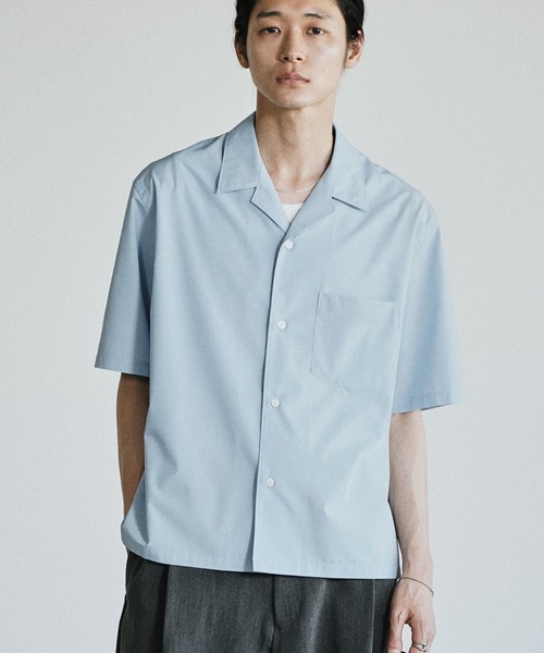 WYM LIDNM シャツ MICRO SPAN CROPPED H/S SHIRT メンズ : ZOZOTOWN