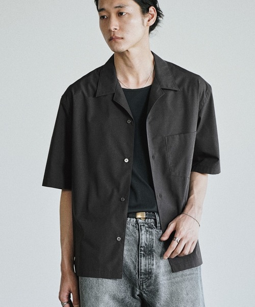 【未使用】wym lidnm MICRO SPAN CROPPED SHIRT WYM LIDNM シャツ MICRO SPAN CROPPED H/S SHIRT メンズ : ZOZOTOWN