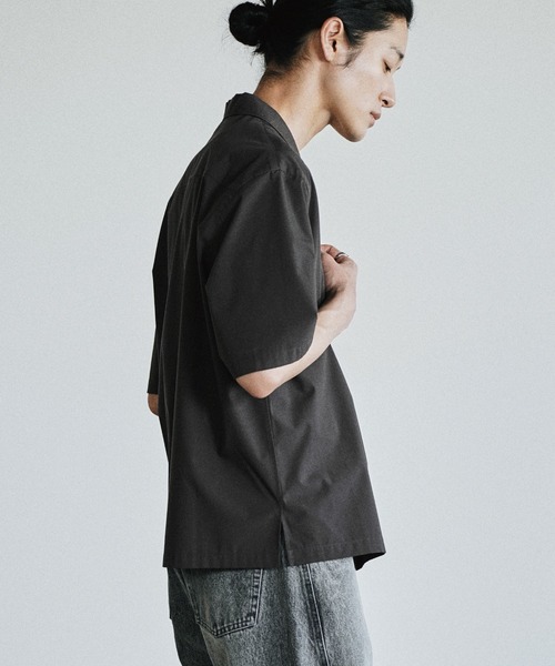 WYM LIDNM シャツ MICRO SPAN CROPPED H/S SHIRT メンズ : ZOZOTOWN
