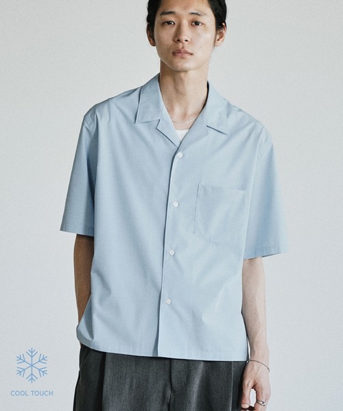 WYM LIDNM シャツ 半袖 MICRO SPAN CROPPED H/S SHIRT メンズ