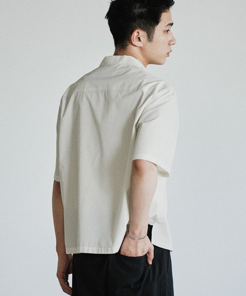 WYM LIDNM シャツ MICRO SPAN CROPPED H/S SHIRT メンズ : ZOZOTOWN