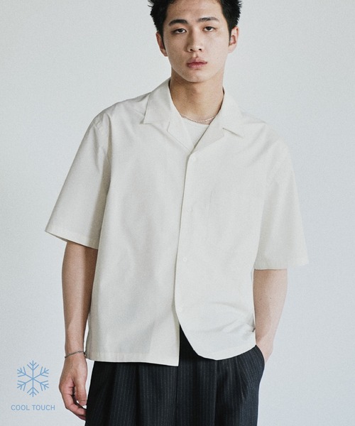 WYM LIDNM シャツ MICRO SPAN CROPPED H/S SHIRT メンズ : ZOZOTOWN