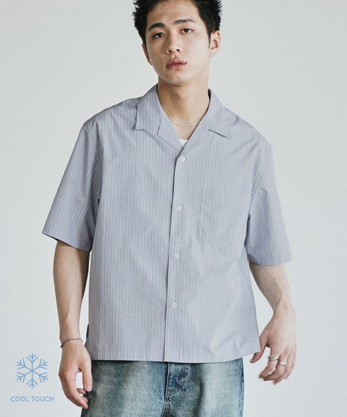 WYM LIDNM シャツ MICRO SPAN CROPPED H/S SHIRT メンズ : ZOZOTOWN