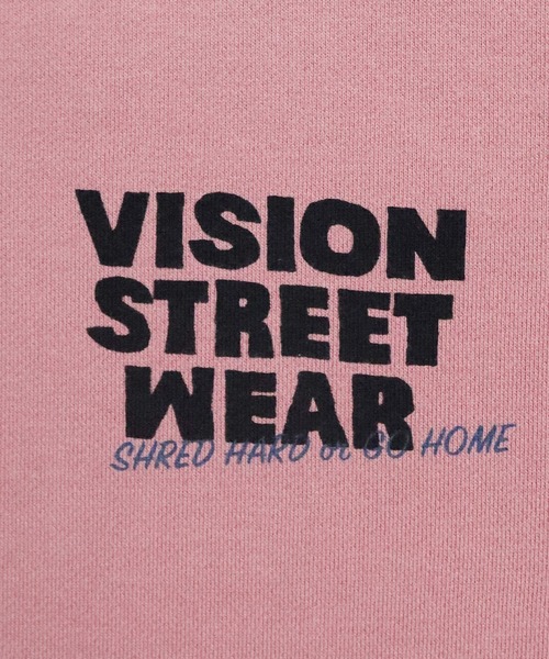 「VISION STREET WEAR」 スウェットカットソー LARGE ピンク レディース_画像6