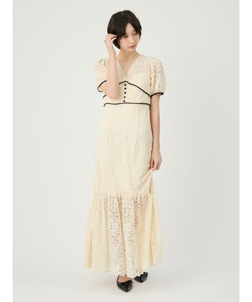 LILY BROWN（リリーブラウン） ドレス レースロングドレス : ZOZOTOWN