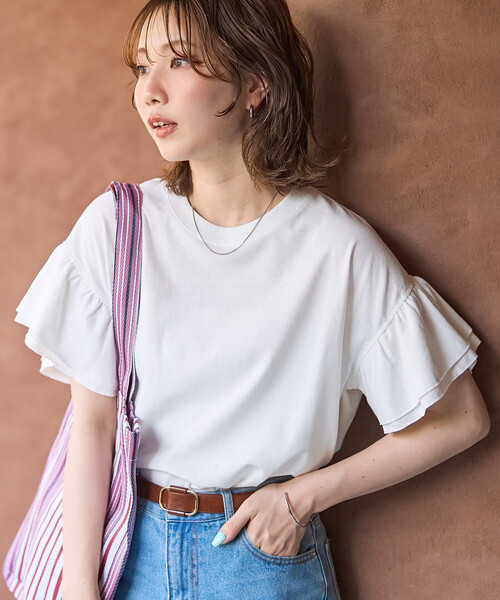 FREAK'S STORE（フリークスストア） tシャツ 半袖 限定展開 袖フリル