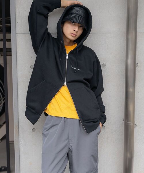 「BEN DAVIS」 ジップアップパーカー LARGE ベージュ メンズ_画像10