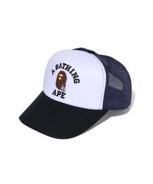 A BATHING APE（アベイシングエイプ） メッシュキャップ FREE ネイビー