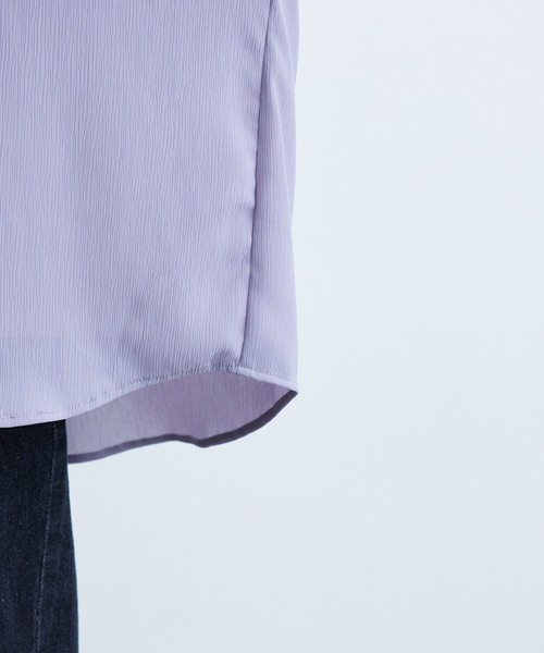 「JUNRED」 半袖シャツ S ラベンダー メンズ_画像6