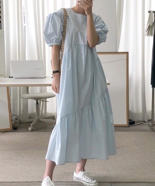 FAVORITO ワンピース 半袖 パフスリーブワンピース : ZOZOTOWN Yahoo