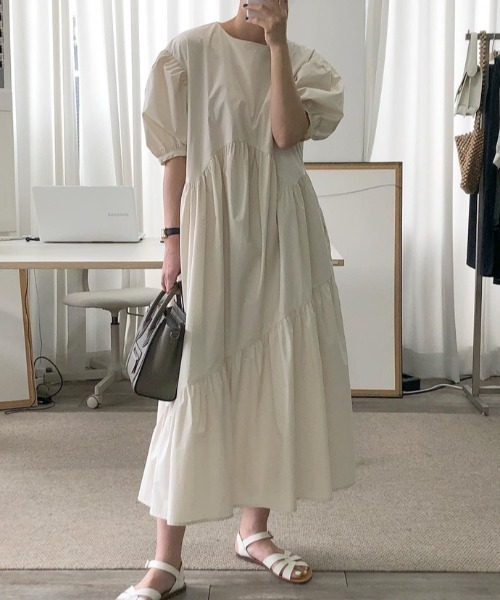 FAVORITO ワンピース 半袖 パフスリーブワンピース : ZOZOTOWN Yahoo